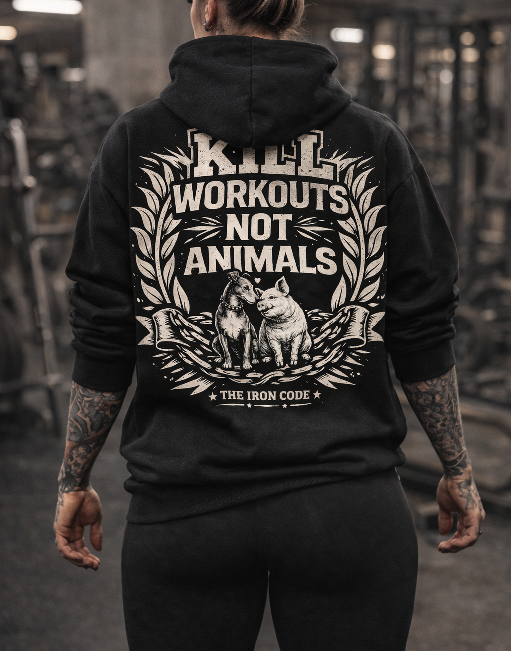 KILL WORKOUTS NOT ANIMALS - Classic Hoodie